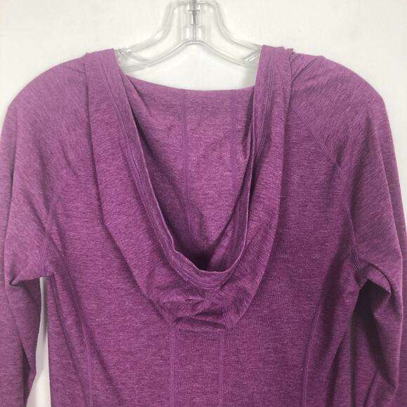 Zella Long Sleeve Scoop Neck Hooded Purple Athletic Top Size S - Picture 7 of 10